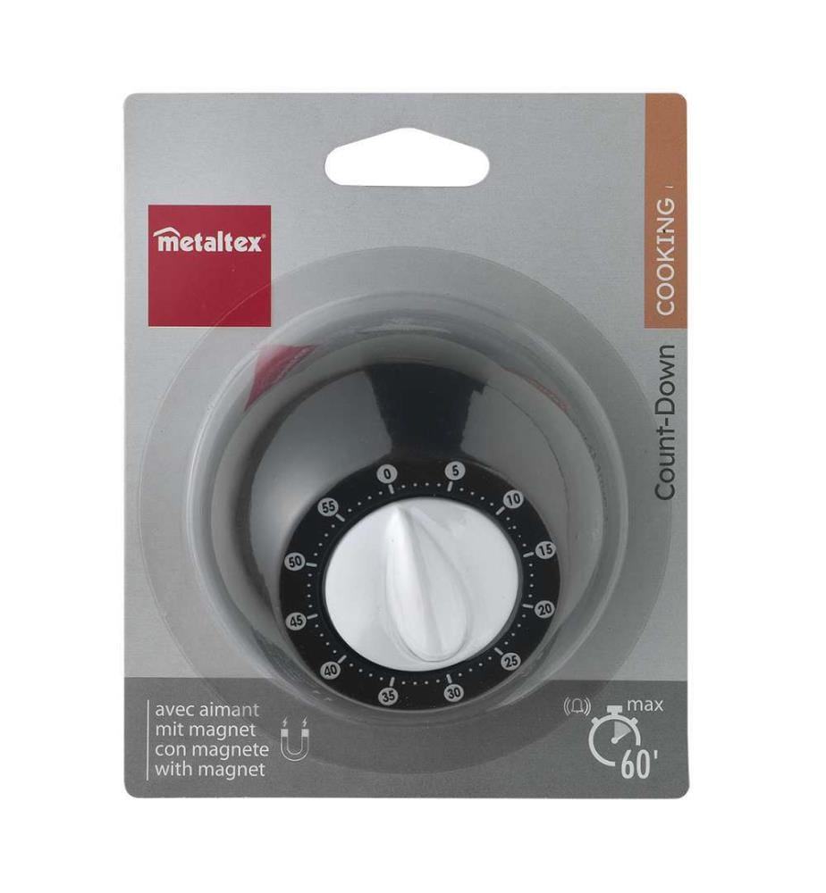 Countdown timer with magnet - black and white