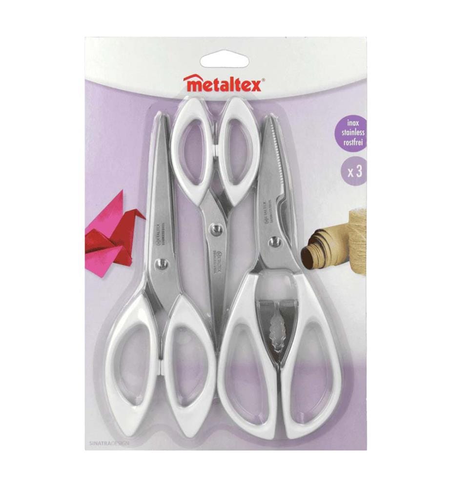 Lot de 3 ciseaux de ménage