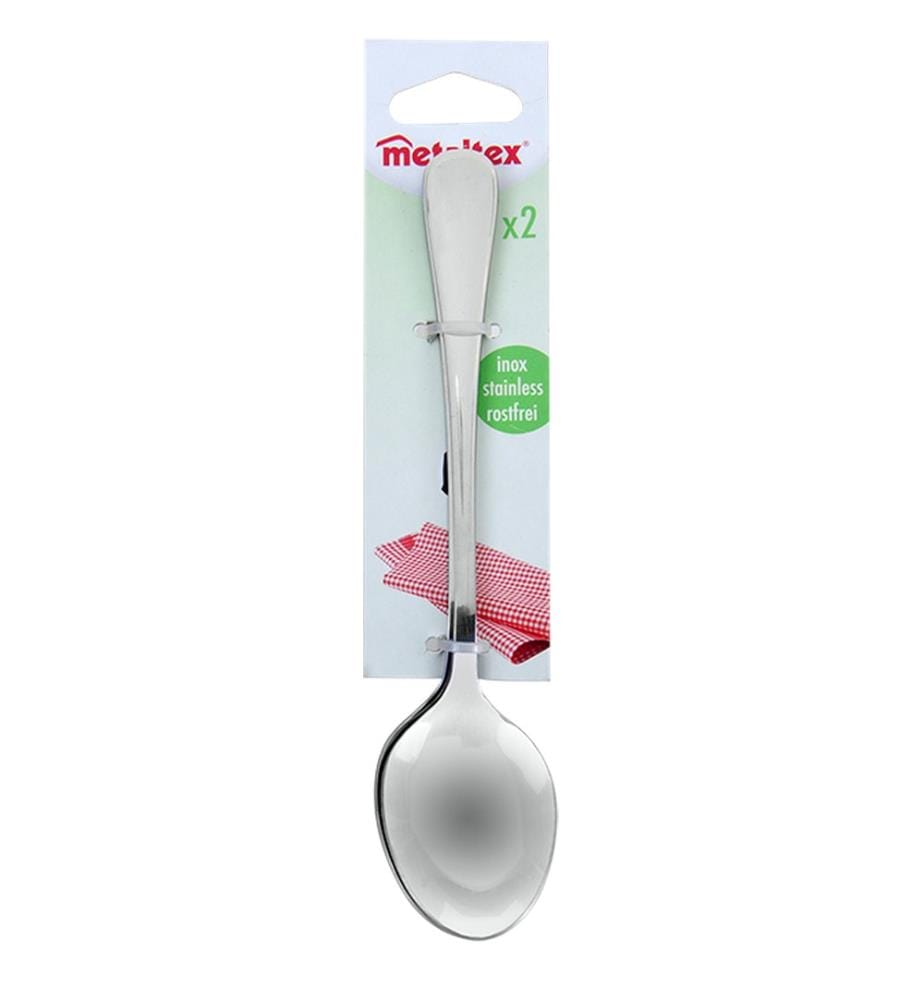 2er-Set Edelstahl-Löffel - Silber