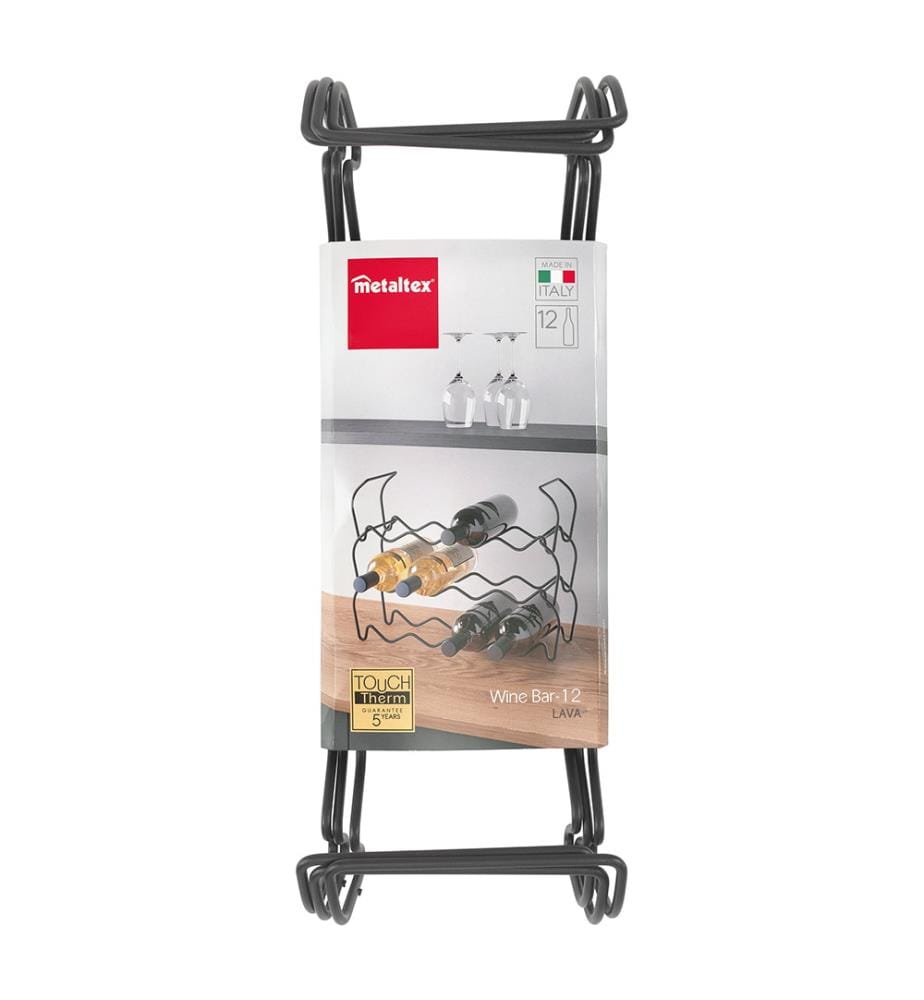 Set of 3 Bottle Racks, Stackable Lava For 12 Bottles