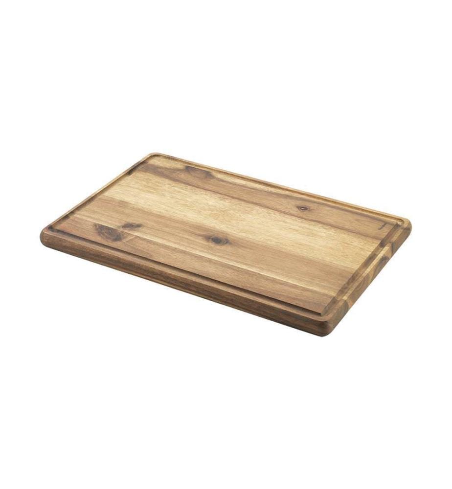 Planche à découper XL avec rainure bois d'acacia FSC - 39x26x2cm