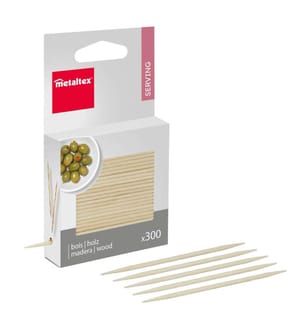 Lot de 300 cure-dents en bois de bouleau