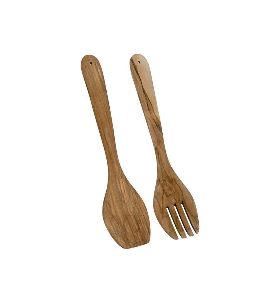 2er-Set Salatbesteck 30 cm aus Olivenholz - Olivo