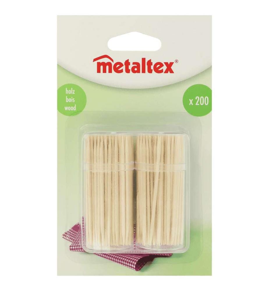 Set de 200 cure-dents en bois de bouleau
