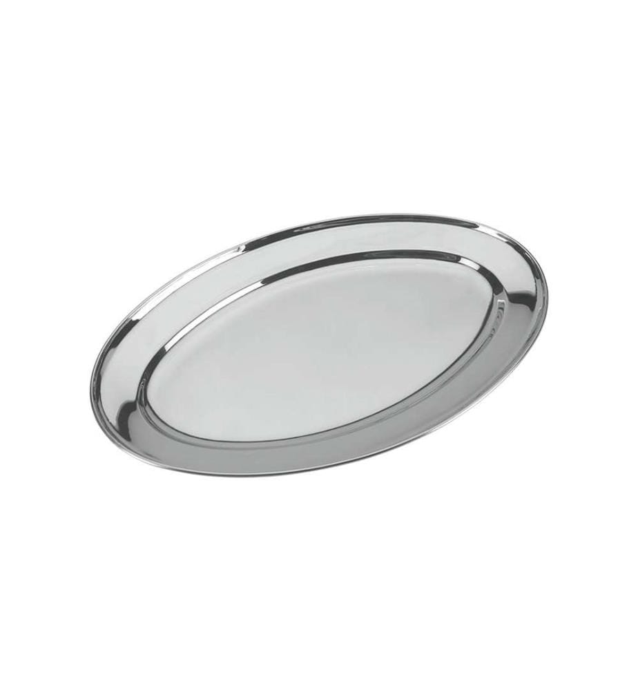 Plateau ovale 25x18cm, acier inoxydable