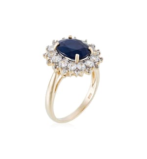 Soleil Blue - Yellow Gold Ring