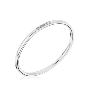 Humility Wedding Band Ring - White Gold