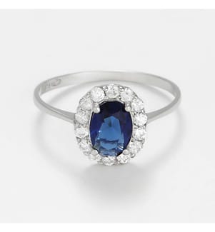 Ring Bleu Merveilleux - White Gold 375/1000