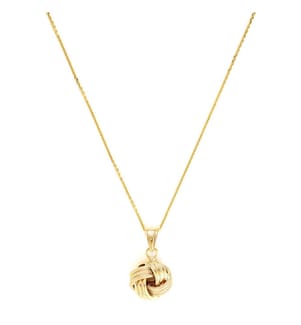 Pendant Noeud Torsadé 12mm - Yellow Gold 375/1000