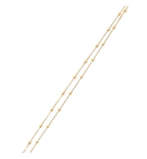 Double Chain & Ball Bracelet - Yellow Gold 375/1000