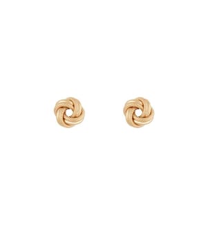 Boucles d'Orelles Noeud Torsadé 8mm - Yellow Gold 375/1000