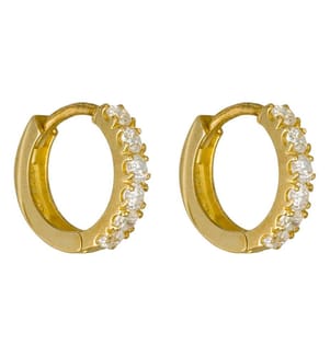 Earrings Quality - Yellow Gold 375/1000 & Zirconium