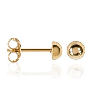 Half Ball Earrings - Yellow Gold