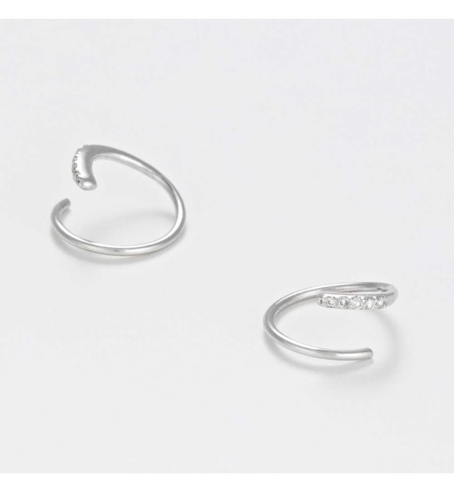 Joli Tourbillon Earrings - White Gold 375/1000