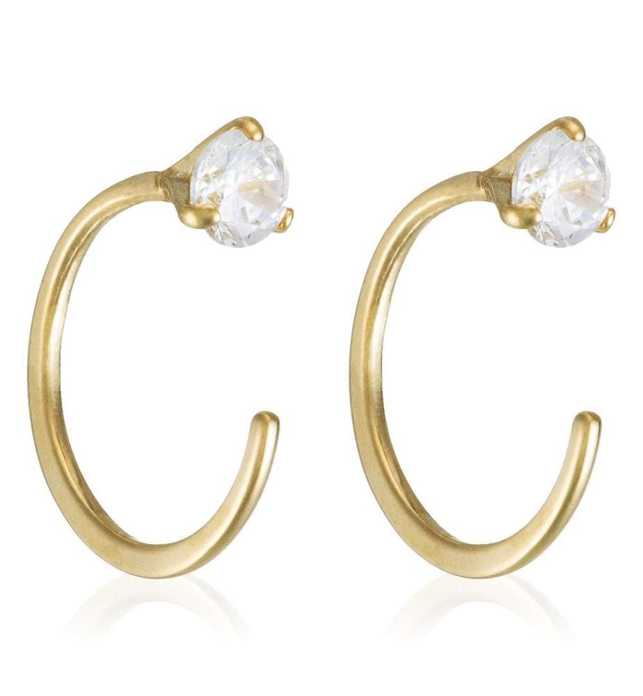 Earrings Arc Brillant - Yellow Gold 375/1000
