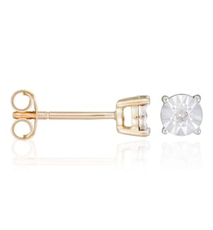 Puce Grande Illusion Earrings - Yellow Gold 375/1000