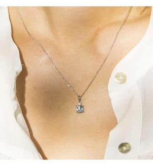 Pendant Tonga - Silver and Blue