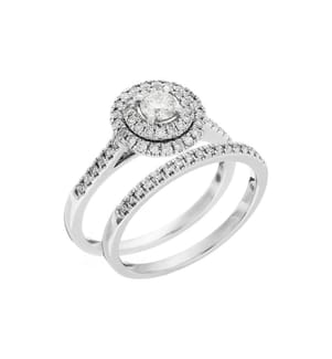 Duo Turn around Ring - Weissgold