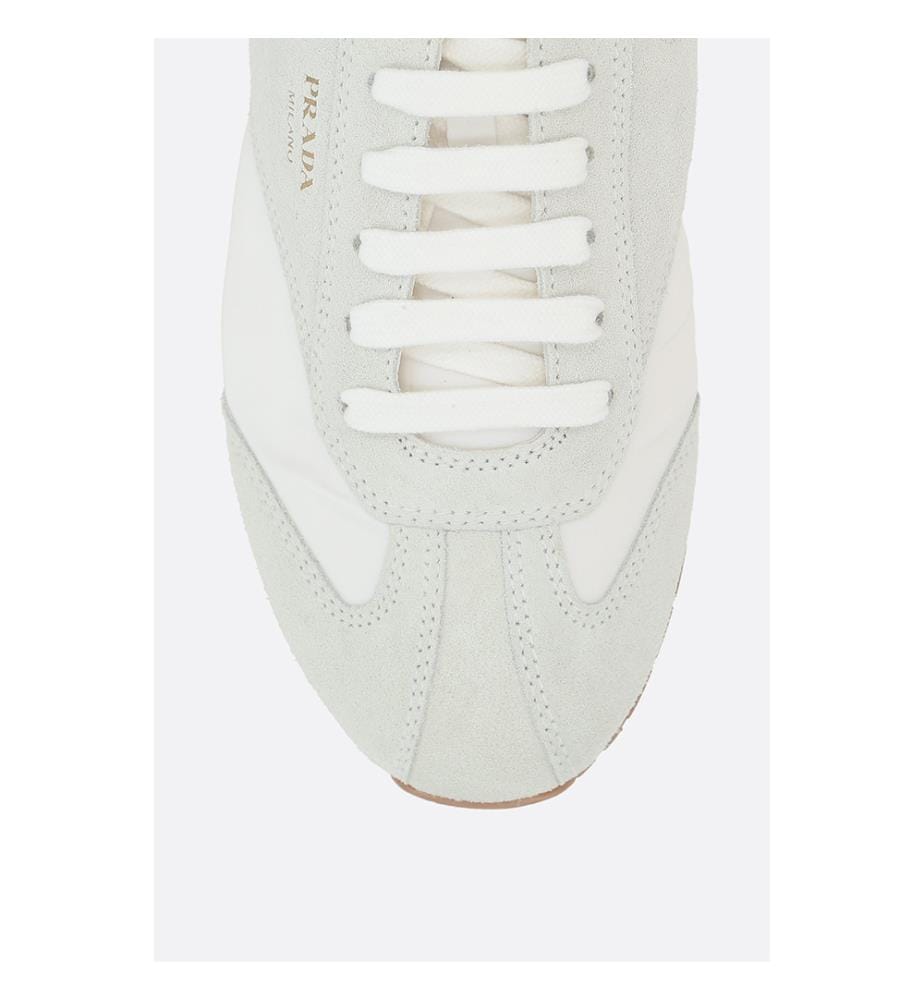 Baskets en Re-Nylon et en daim - Blanc