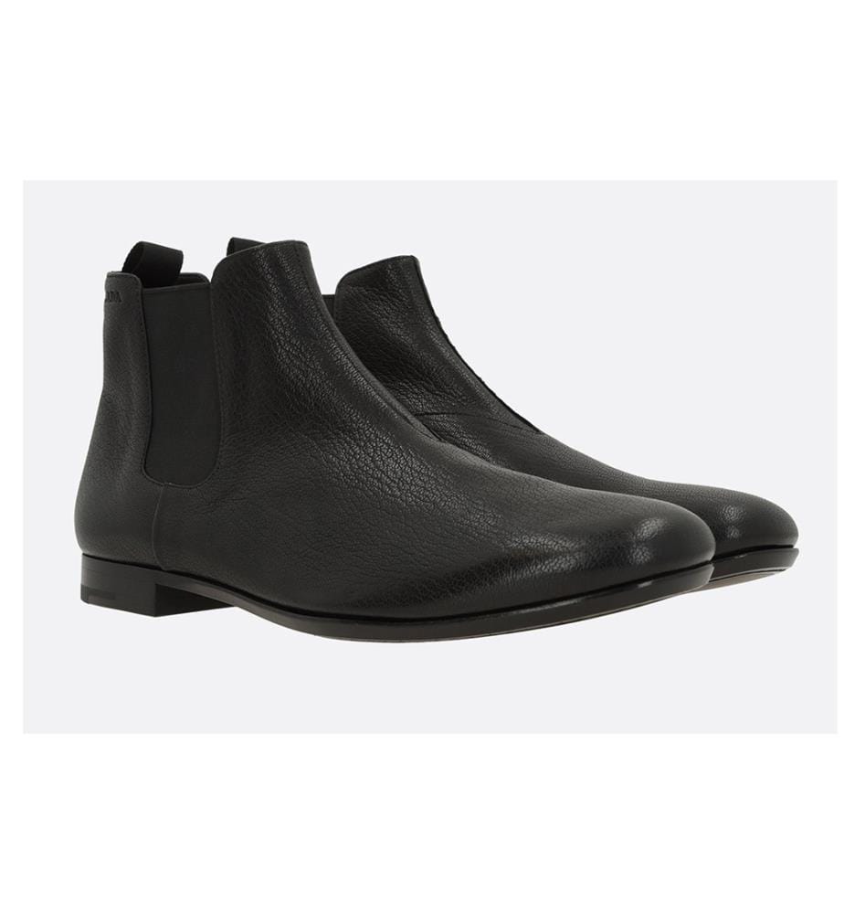 Bottes Chelsea en cuir Lux - Noir
