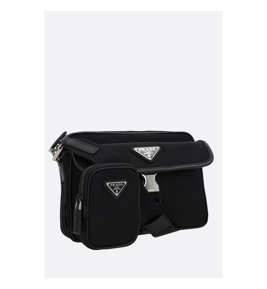 Borsa a tracolla Re-Nylon - Nera