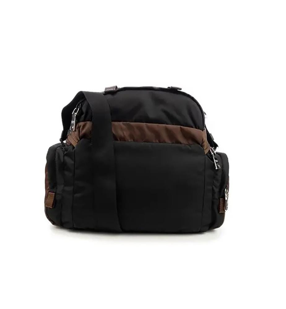 Borsa a tracolla Re-Nylon - Nero e Bruciato