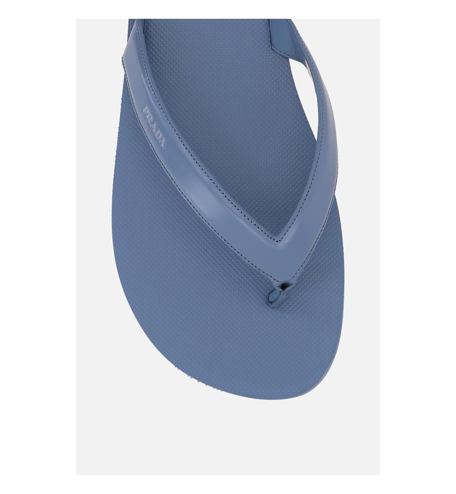 Brushed Leather Strappy Sandals - Aviation Blue