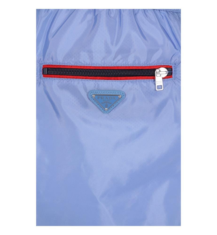 Short de bain en Re-Nylon - Bleu clair et Rouge