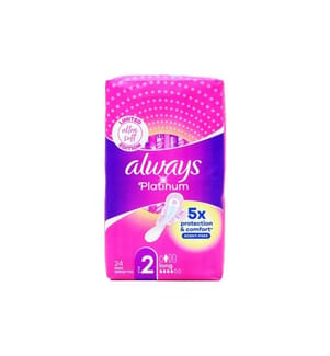 Always Binde mit Flügeln Platinum Long 24 Stück
