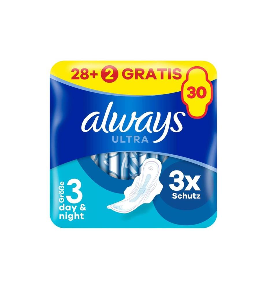 Always Binde mit Flügeln Ultra Day&Night 30 Stück