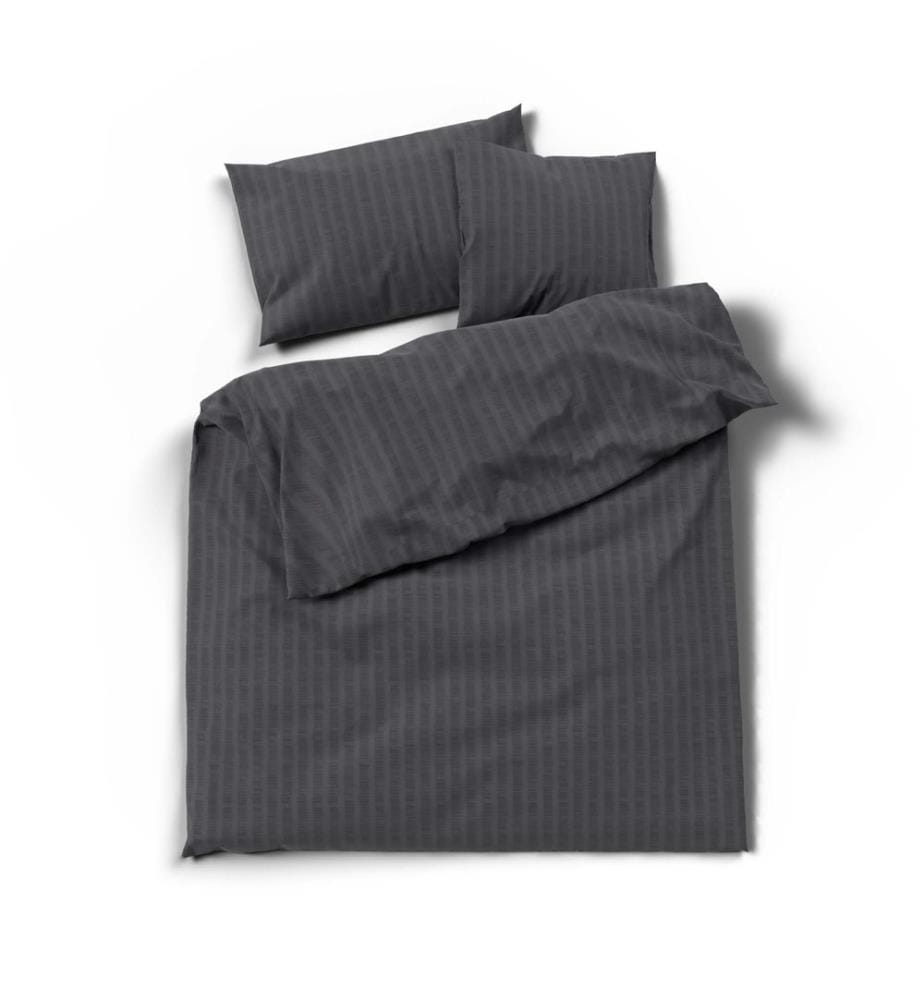 Bettwäsche Satin Seersucker uni - 50 x 70 cm