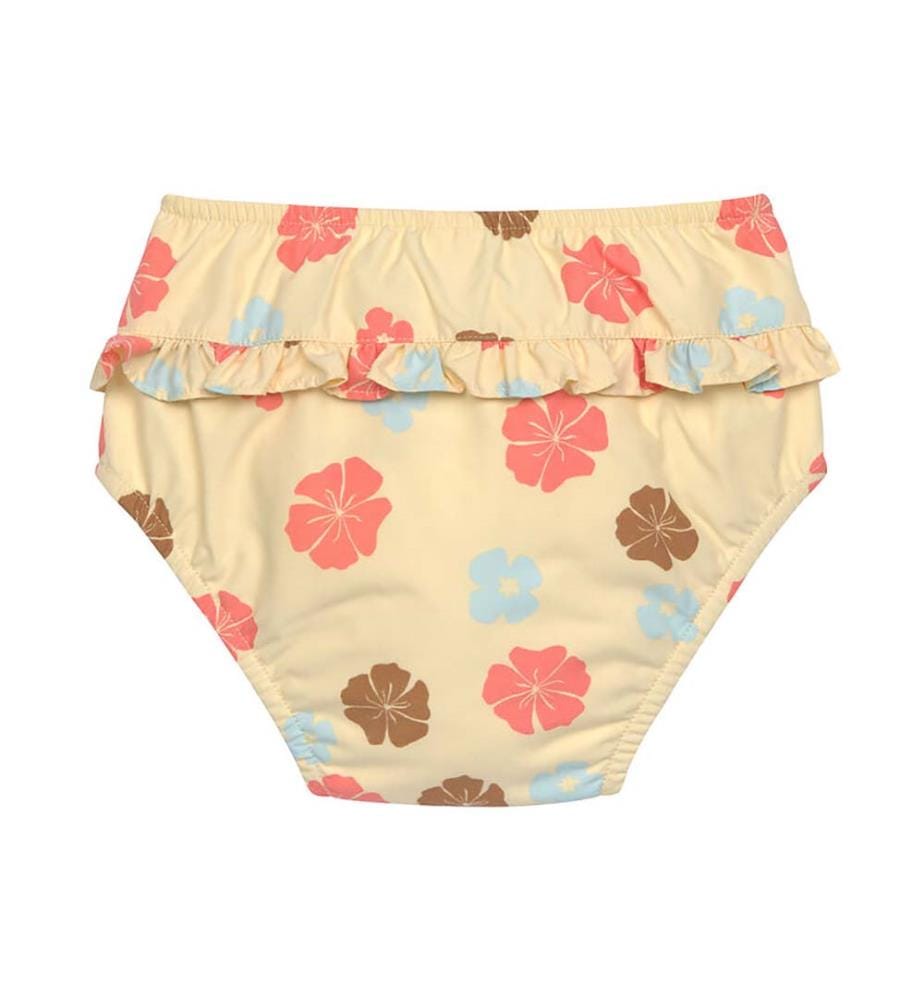 Maillot de bain-couche à volants Flowers, 7 à 12 mois - Orange