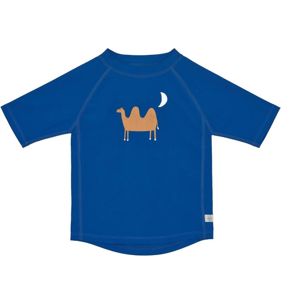 Short Sleeve UV Swimsuit - Camel blue