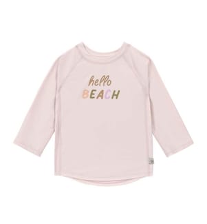 T-shirt anti-UV manches longues Hello Beach - Rose clair