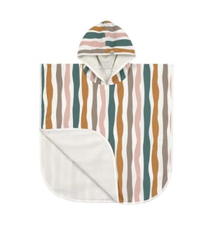 Poncho Baño Waves Pink Nature