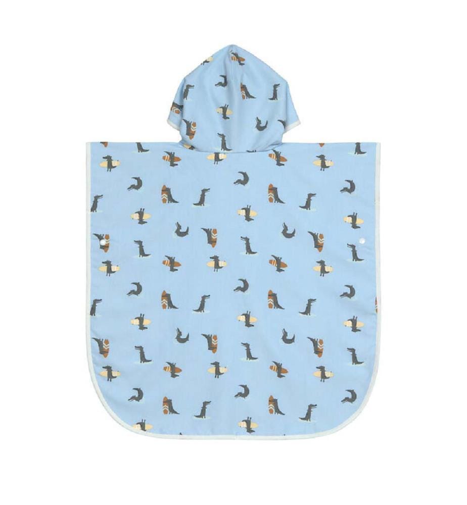Poncho Baño Crocodile Sky Blue