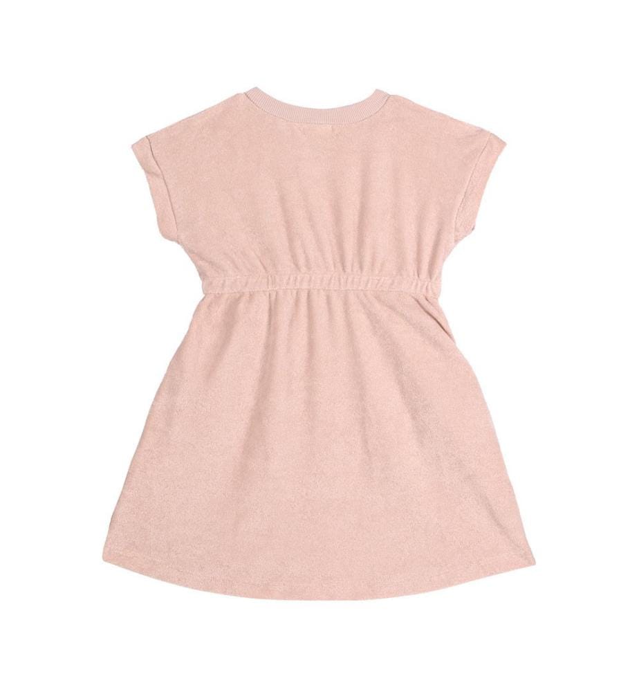 Robe en éponge rose poudré