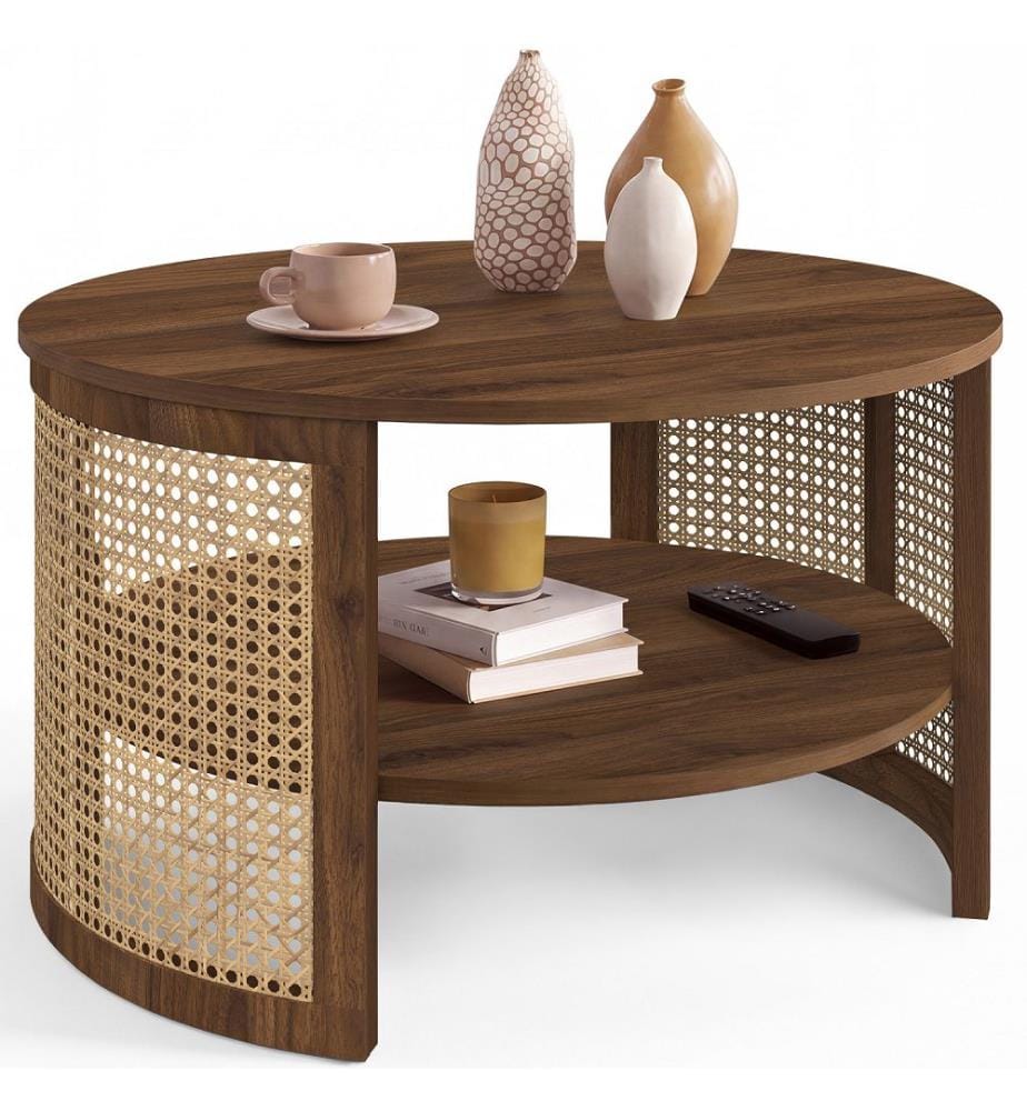 Runder Couchtisch „Eve“ – Nussbaum