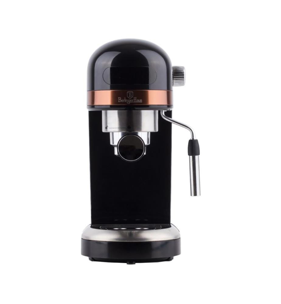 Espresso-Kaffeemaschine mit LED-Display - Schwarz und Roségold