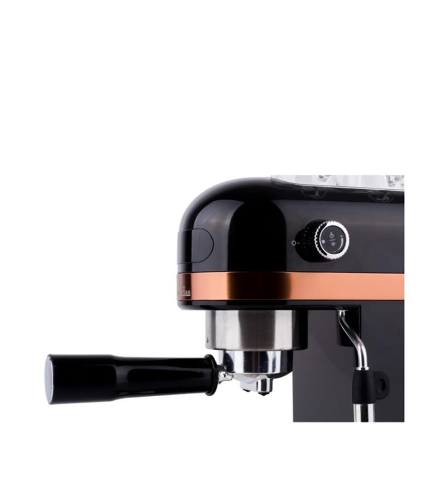 Espresso-Kaffeemaschine mit LED-Display - Schwarz und Roségold