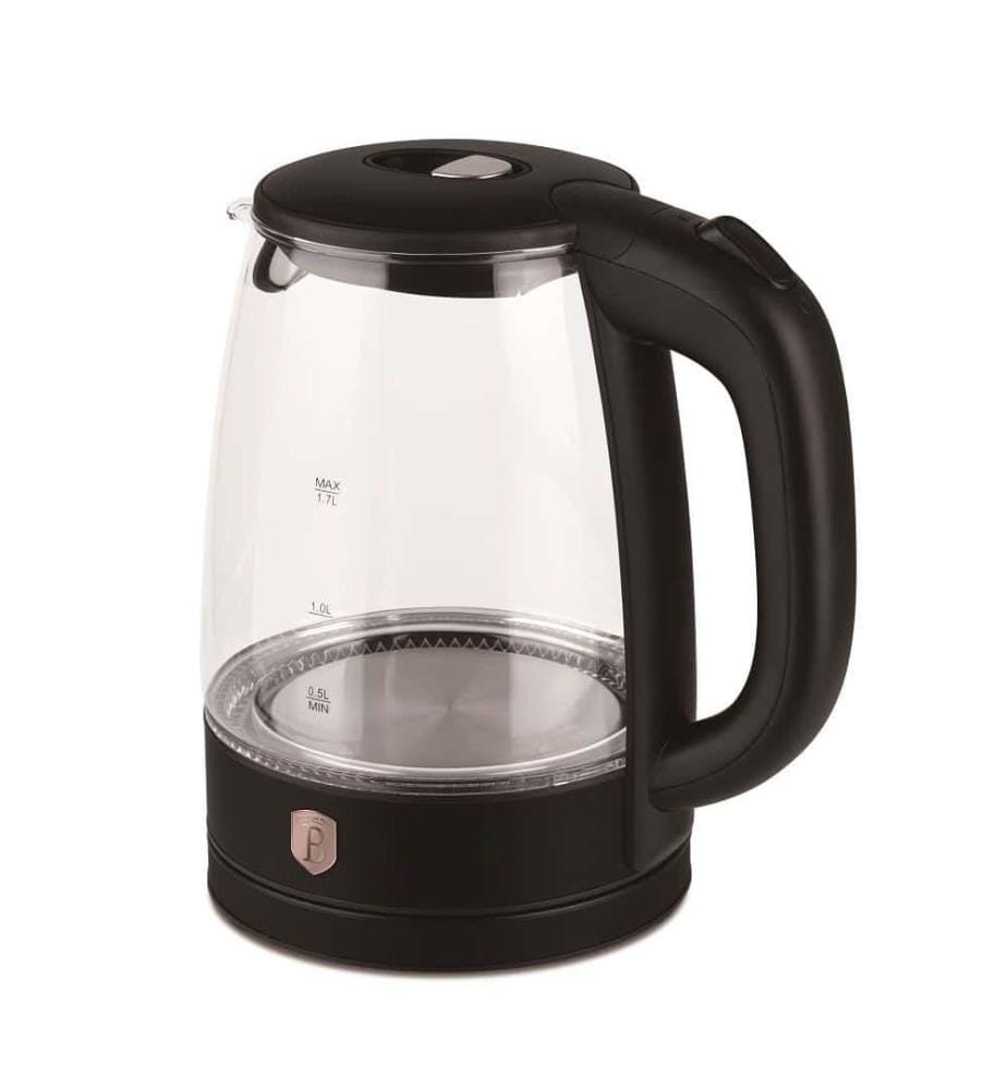 Wasserkocher aus Glas 1.7L – Black Rose