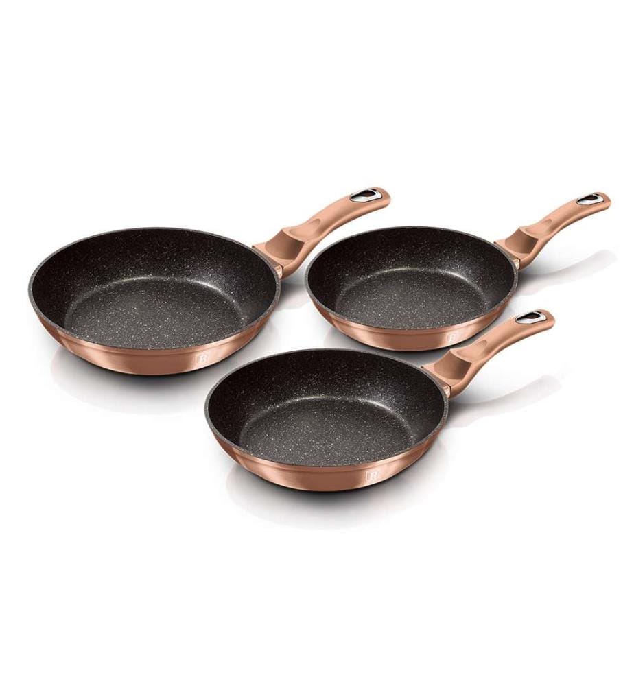 3er-Set Pfannen Metallic Line Rose Gold Edition - Roségold