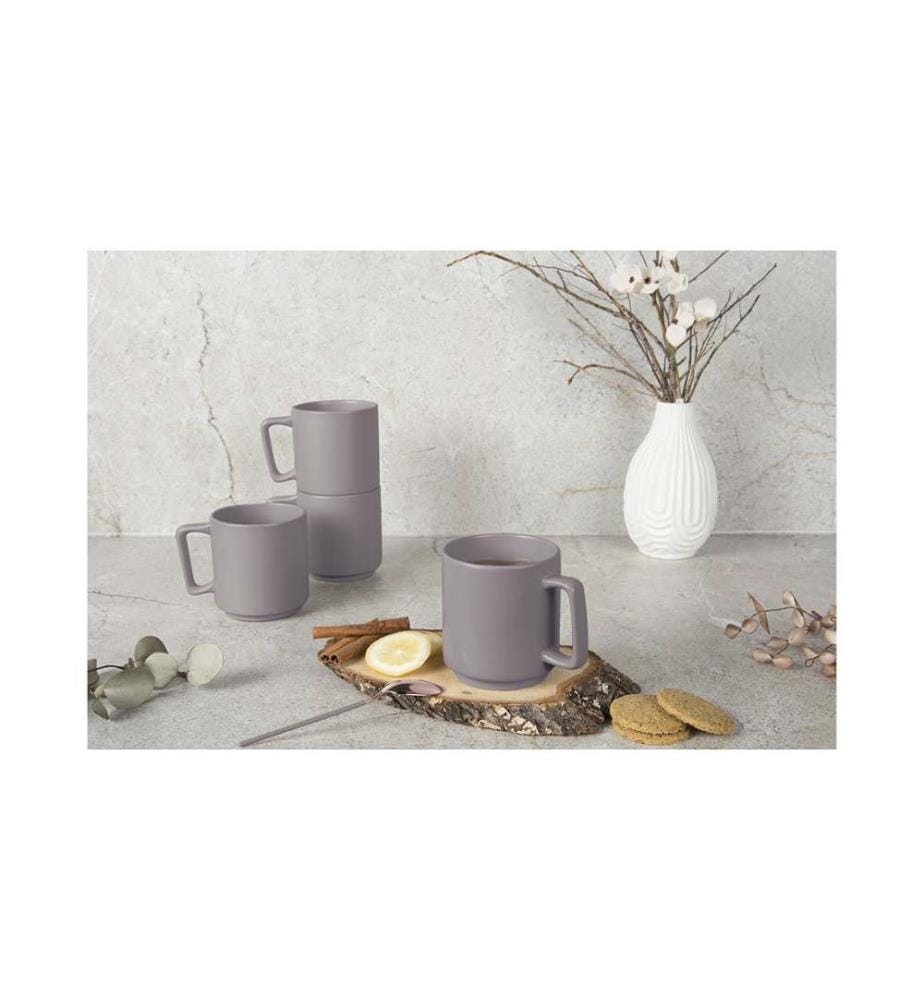 4er-Set Tassen 300 ml, Taupe Collection - Matt