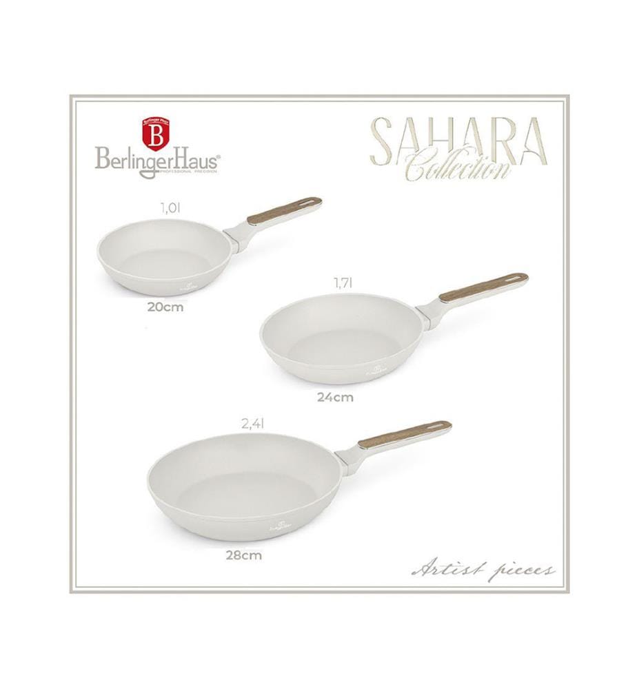 Set aus 3 Bratpfannen 20/24/28cm Sahara Nordic Collection