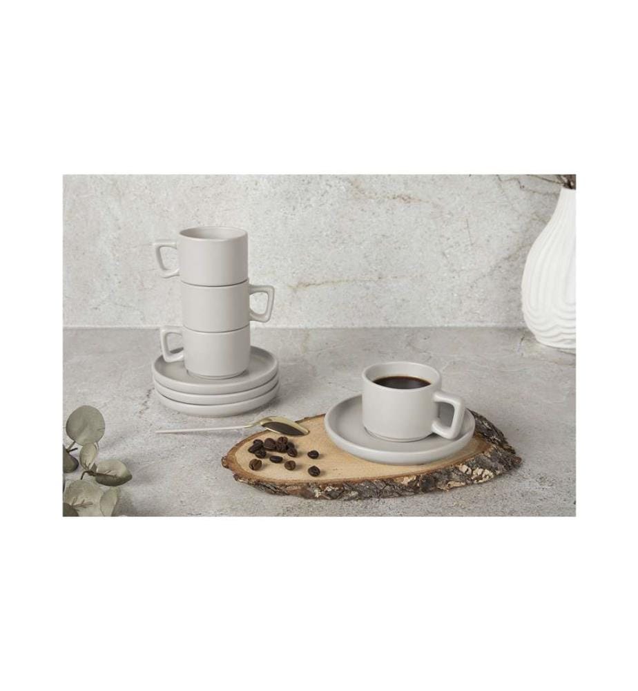 4er-Set Kaffeetassen 100 ml, Sahara Collection - Matt Cream