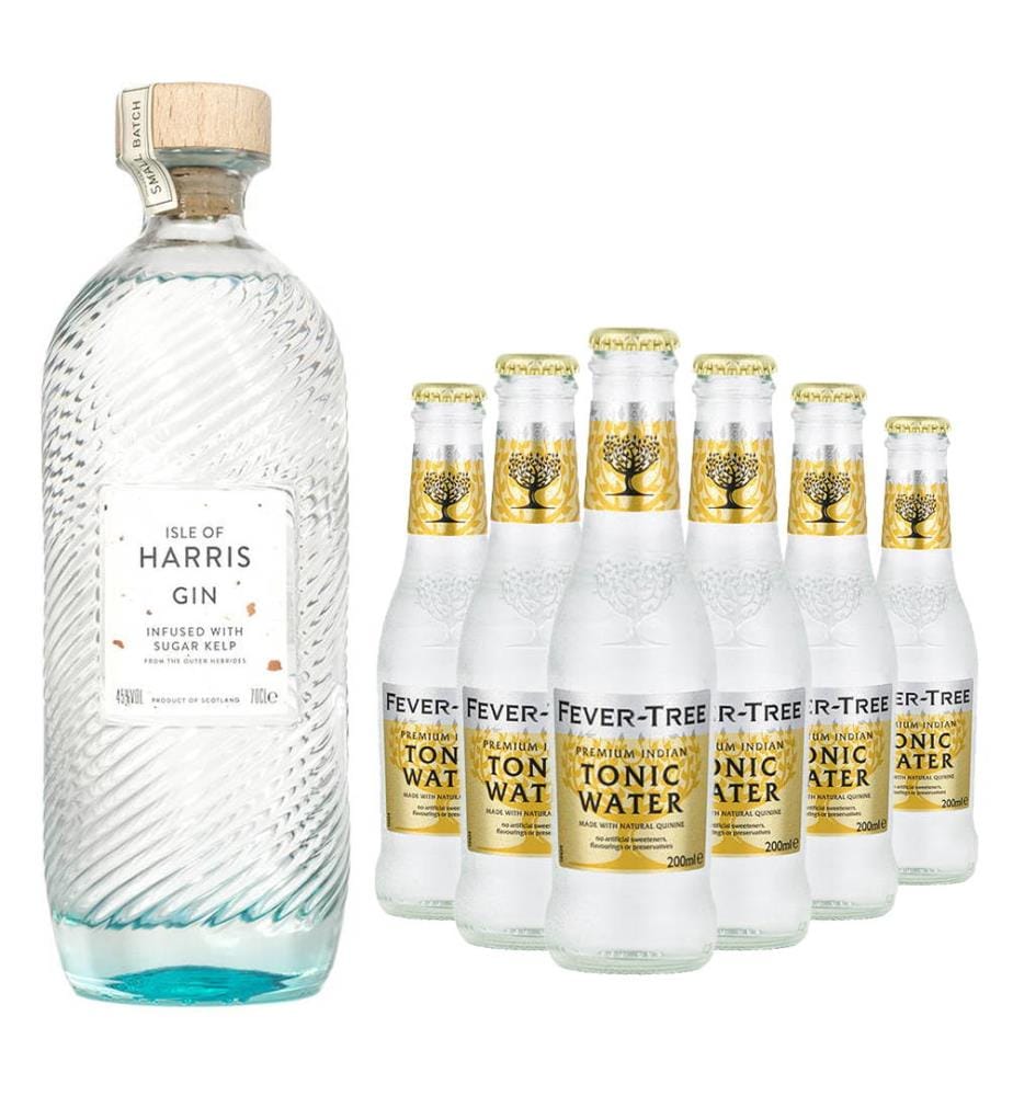 Isle of Harris Gin + 6x Fevertree Indian Tonic - 1 x 70 cl + 6 x 20 cl