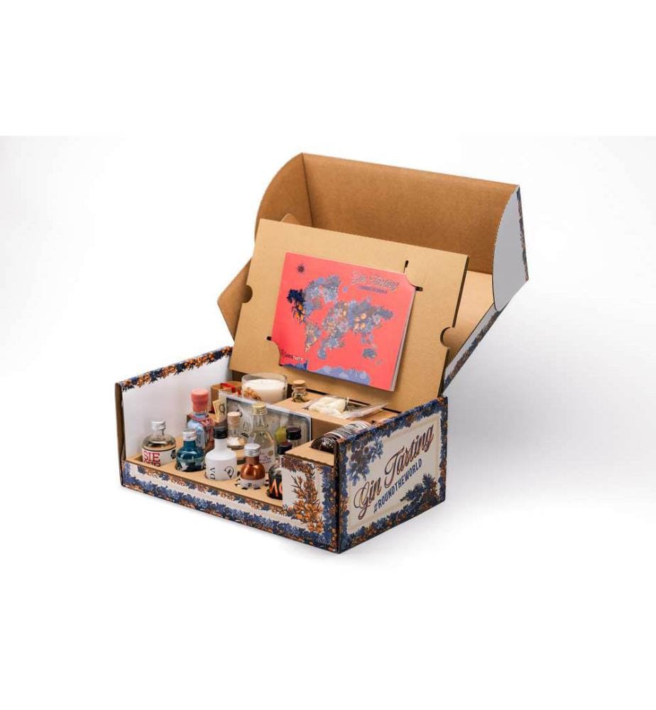 LiquiTaste Gin Tasting Box #Round The World - Hibiscus (12 Tonics) - 1 x 54 cl + 12 x 20 cl