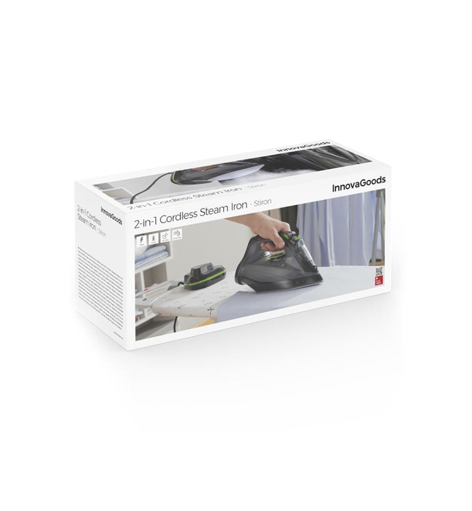Kabelloses 2-in-1 Dampfbügeleisen Stiron 2400 W 20-30 g/min - Schwarz und Grün