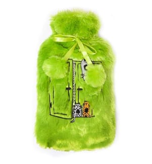 Elektrische Wärmflasche Katze Grün - Schwarz