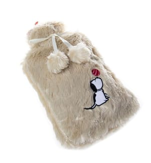 Elektrische Wärmflasche Hund Beige - Schwarz